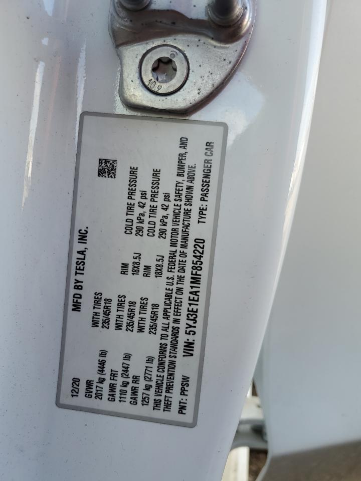 2021 TESLA MODEL 3 photo 12
