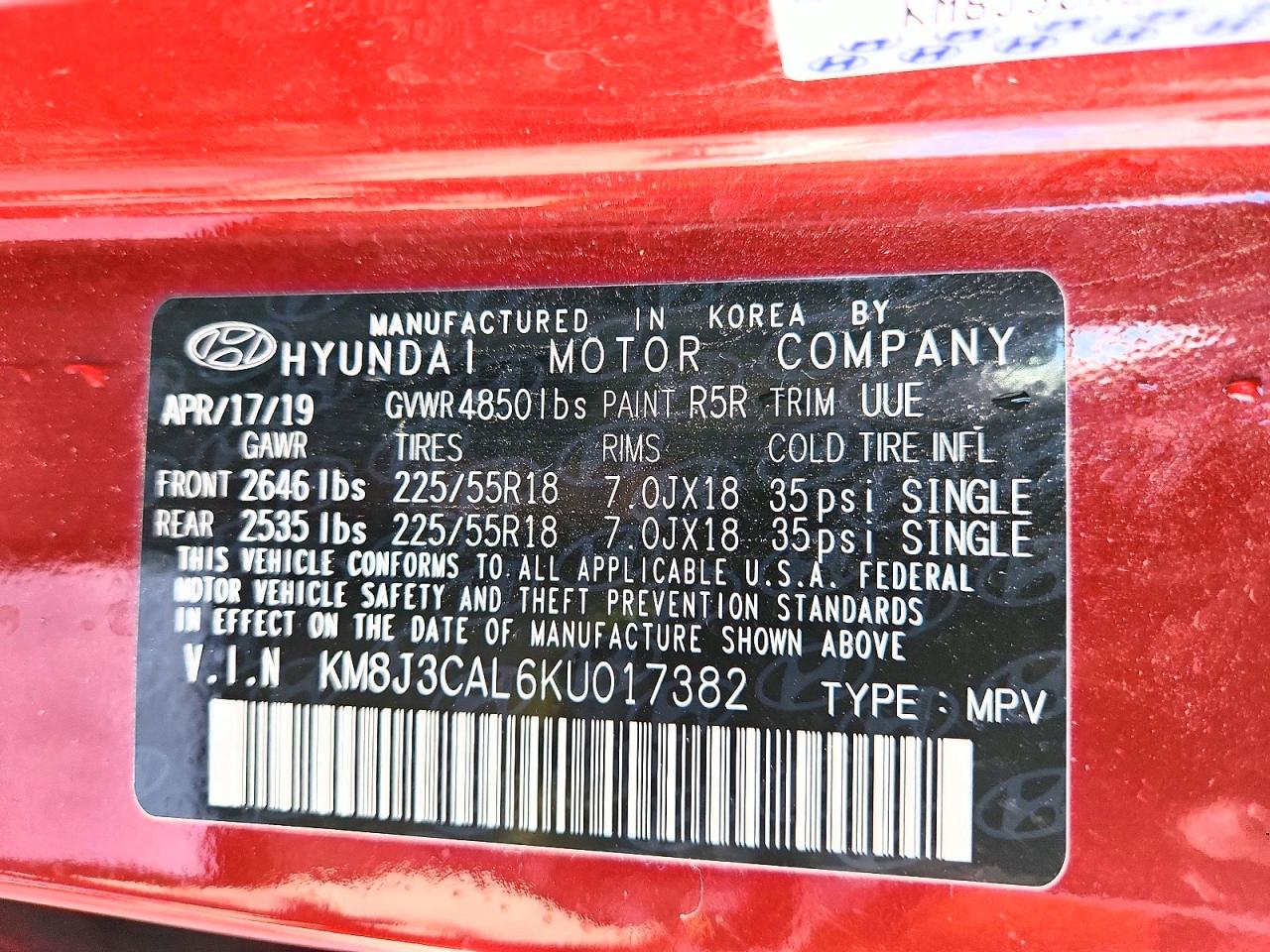 2019 HYUNDAI TUCSON ULTIMATE photo 25