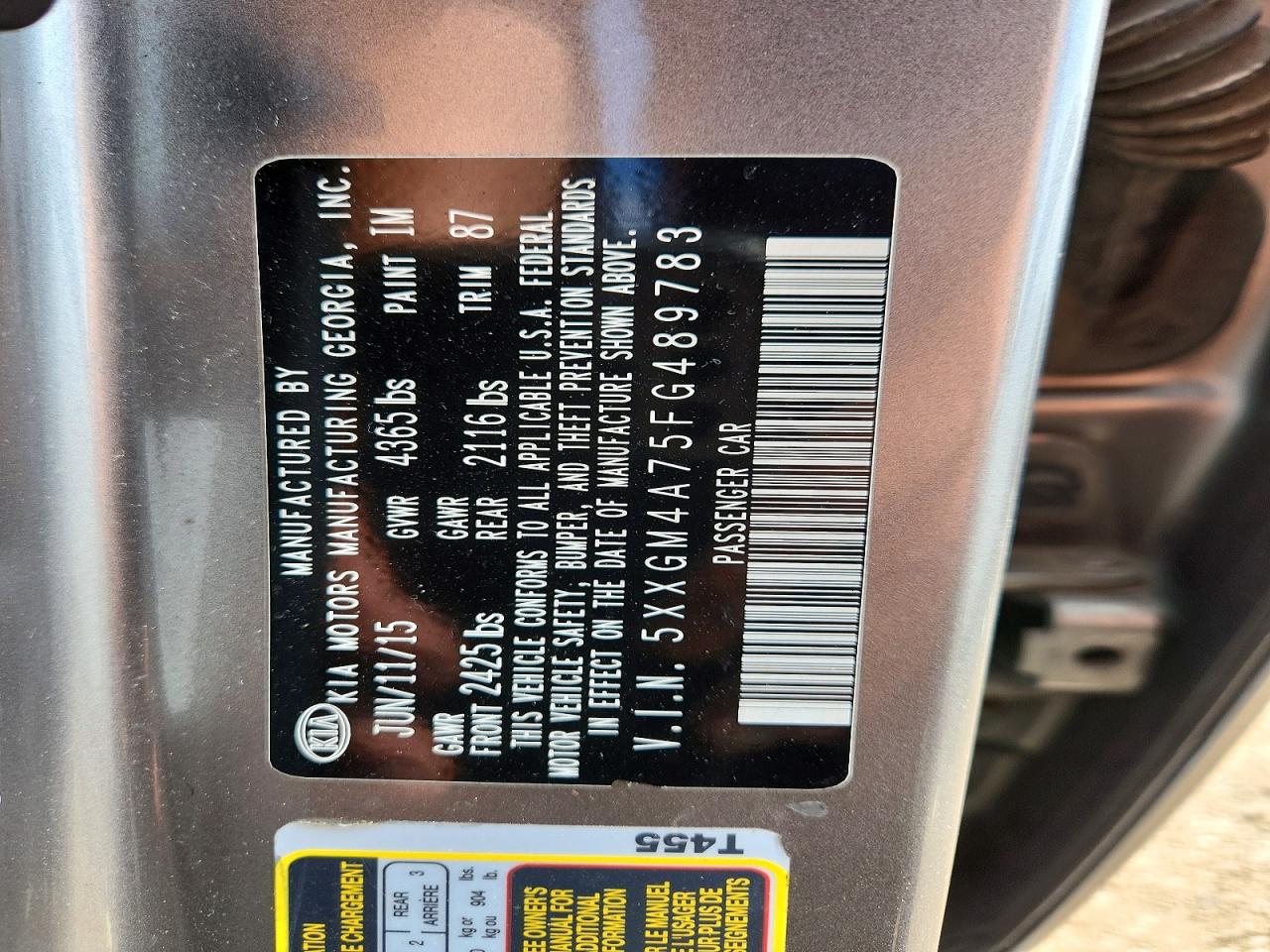2015 KIA OPTIMA LX photo 12