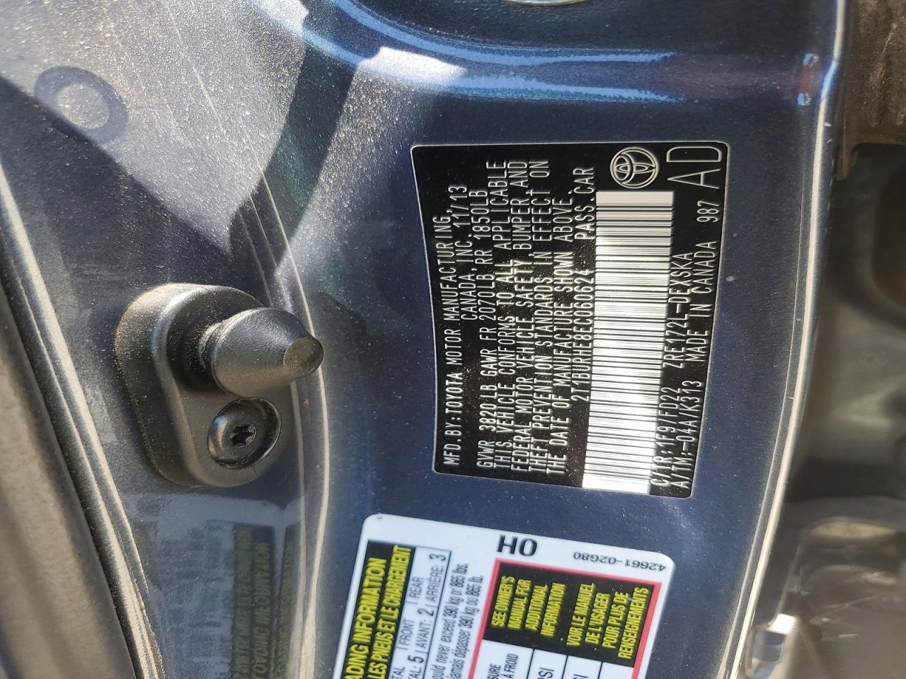 2014 TOYOTA COROLLA S PLUS photo 34
