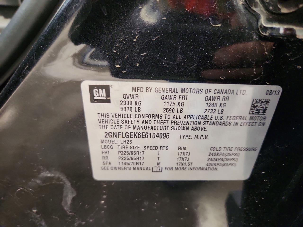 2014 CHEVROLET EQUINOX LT photo 25