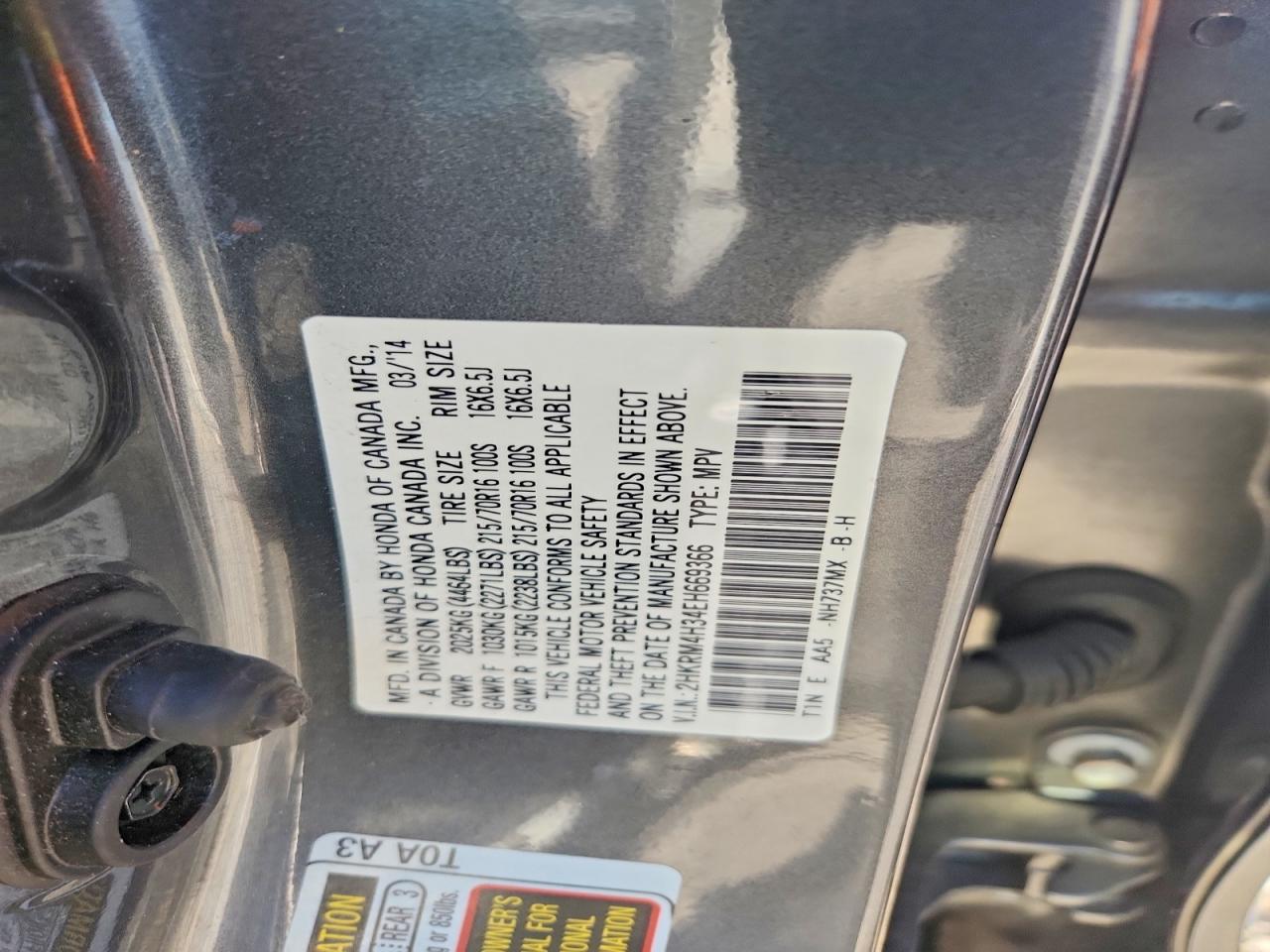 2014 HONDA CR-V LX photo 23