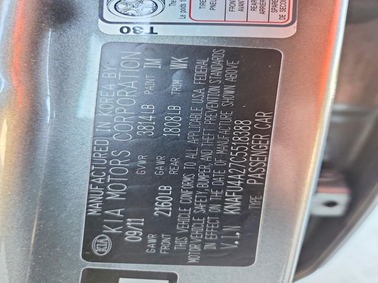 2012 KIA FORTE EX photo 23