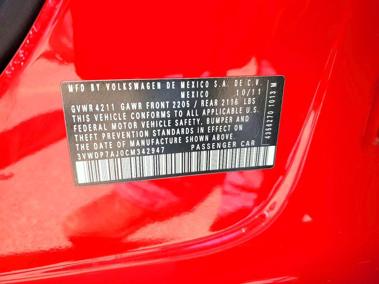 2012 VOLKSWAGEN JETTA SE photo 23