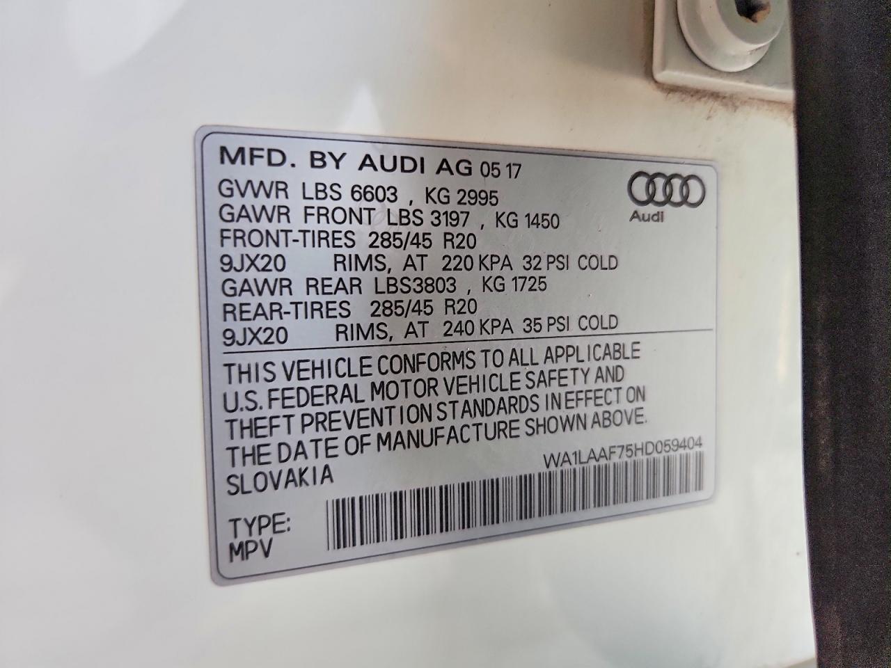 2017 AUDI Q7 PREMIUM PLUS photo 13