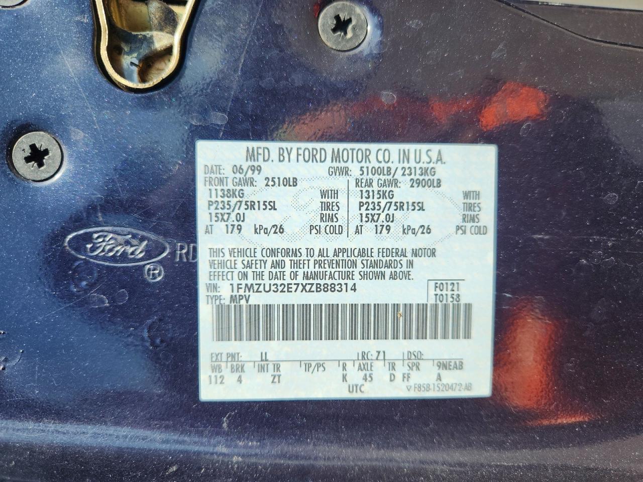 1999 FORD EXPLORER photo 23