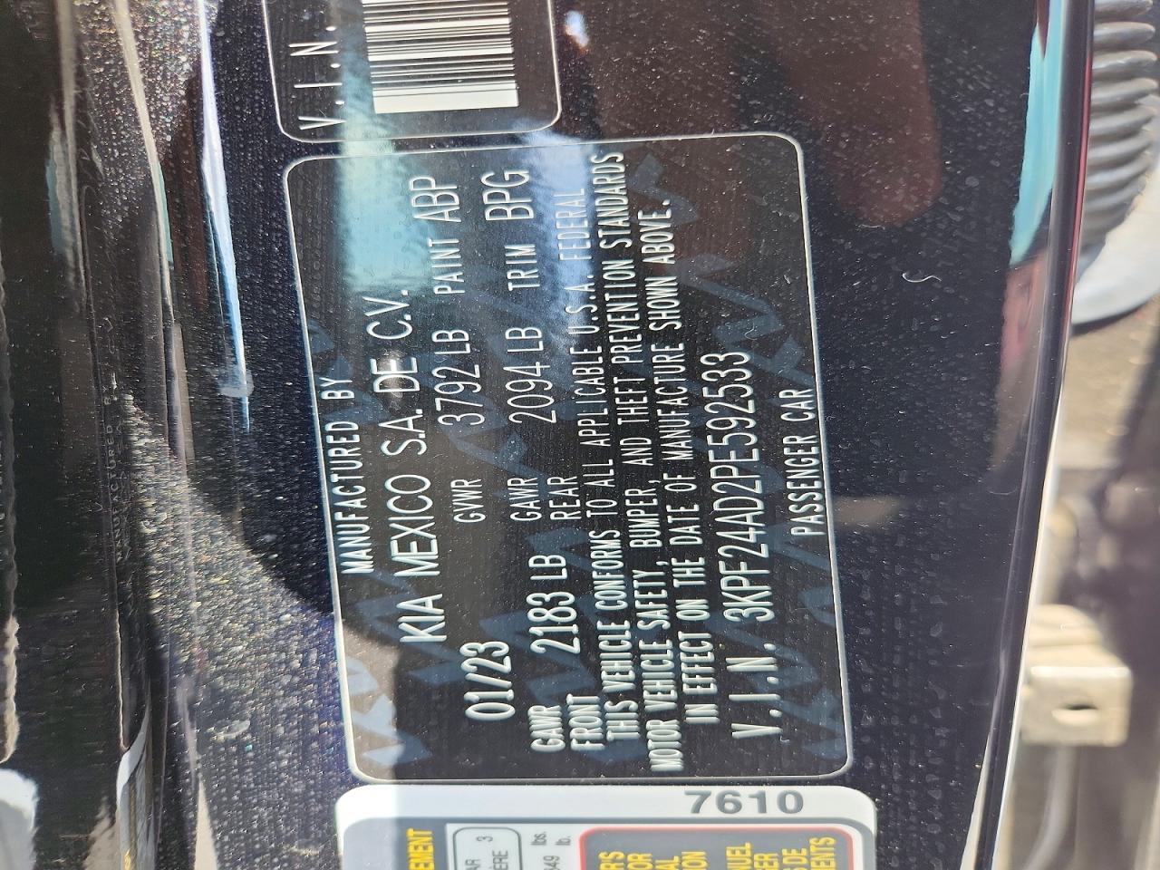 2023 KIA FORTE LXS photo 12
