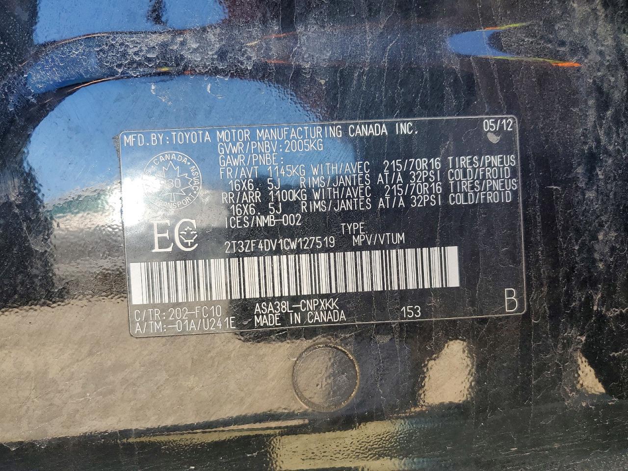2012 TOYOTA RAV4 BASE photo 37