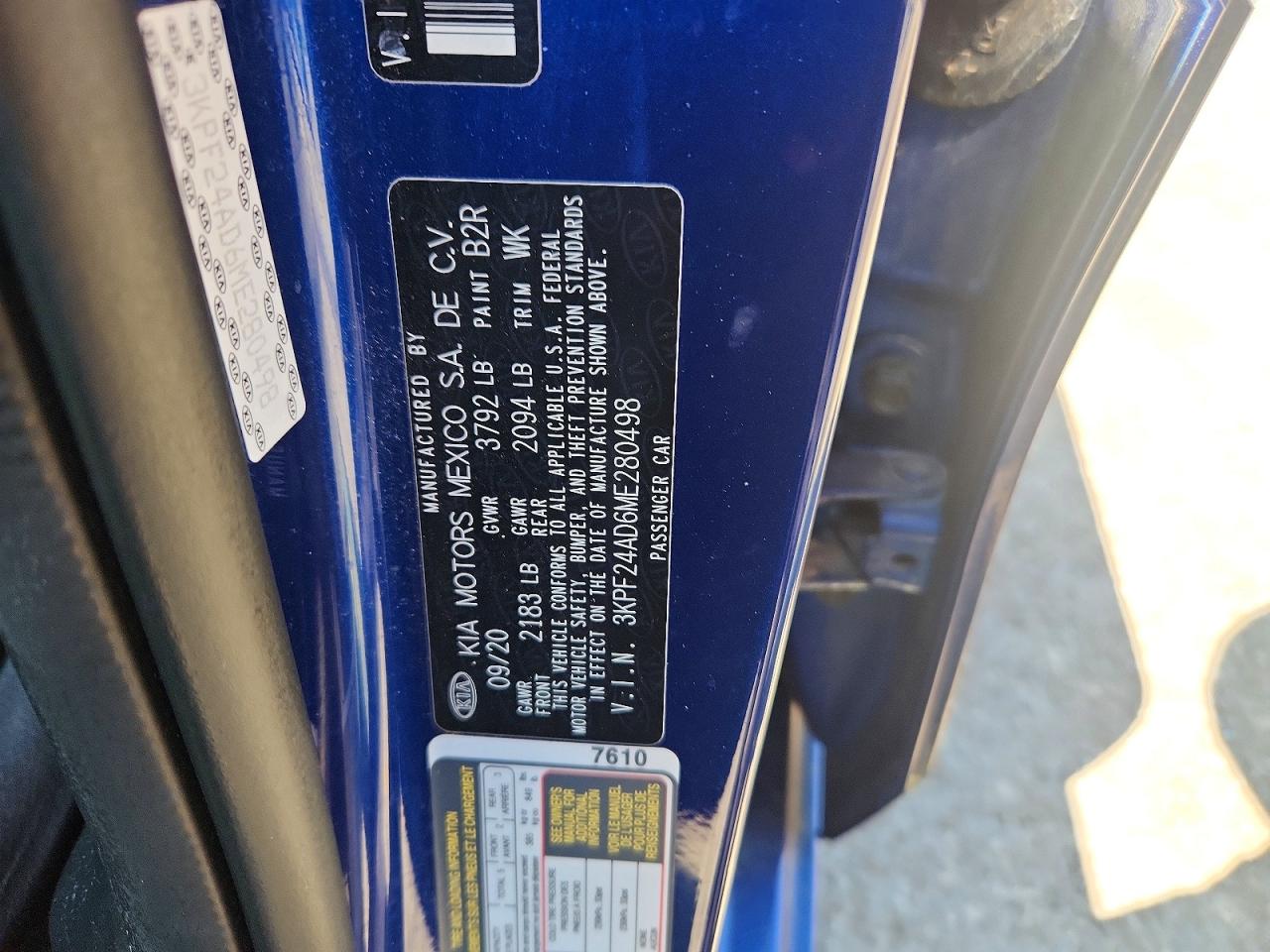 2021 KIA FORTE LXS photo 12