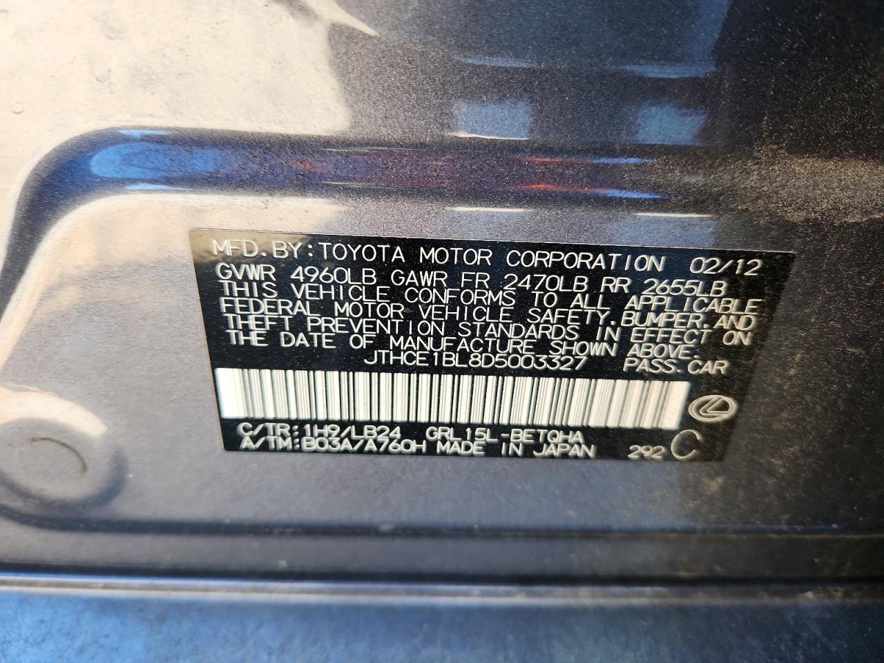 2013 LEXUS GS 350 photo 12