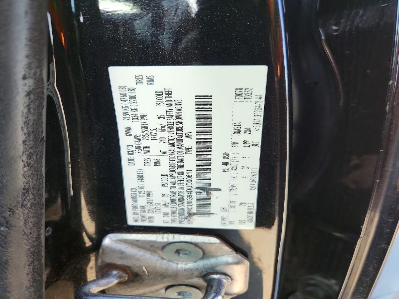 2013 FORD ESCAPE SE photo 34