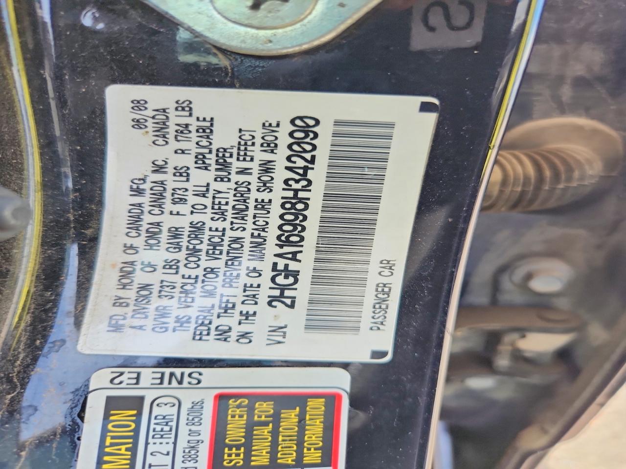 2008 HONDA CIVIC EXL photo 34