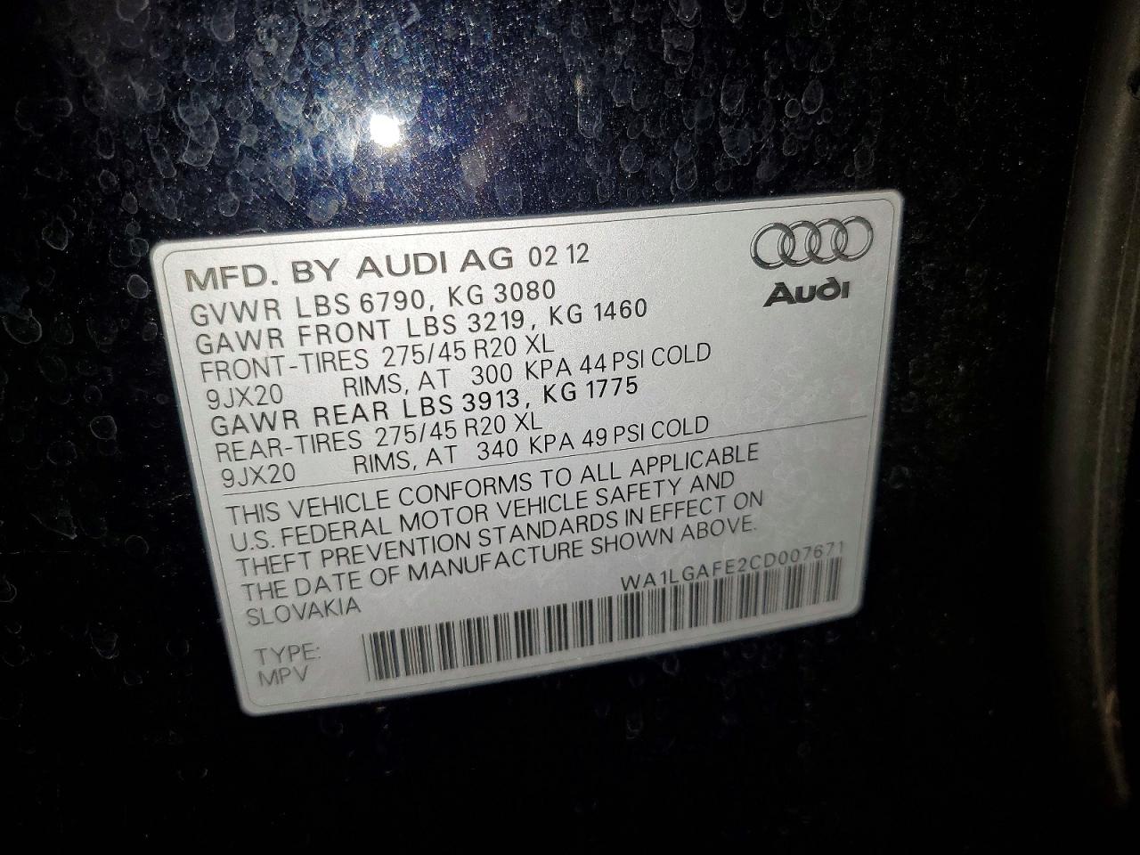 2012 AUDI Q7 PREMIUM PLUS photo 25