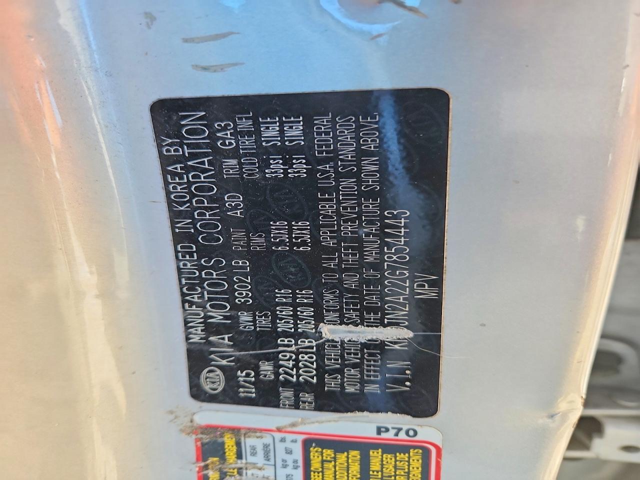2016 KIA SOUL BASE photo 25