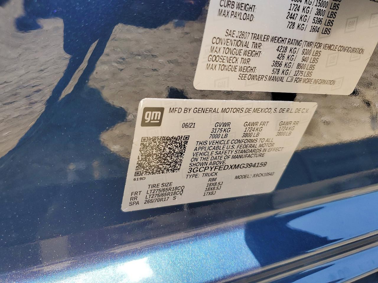 2021 CHEVROLET SILVERADO K1500 LT TRAIL BOSS photo 25