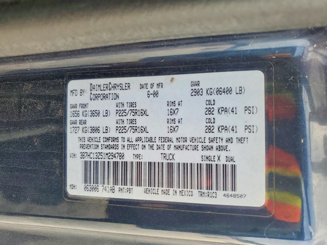 2001 DODGE RAM 1500 photo 34