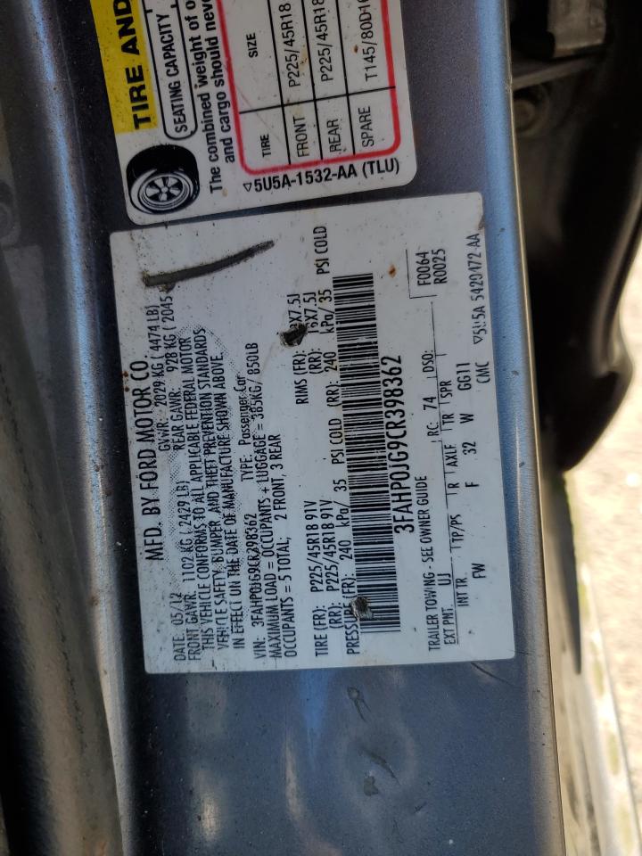 2012 FORD FUSION SEL photo 34