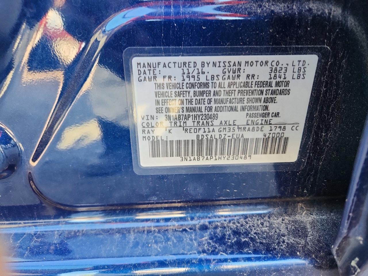 2017 NISSAN SENTRA SV photo 37