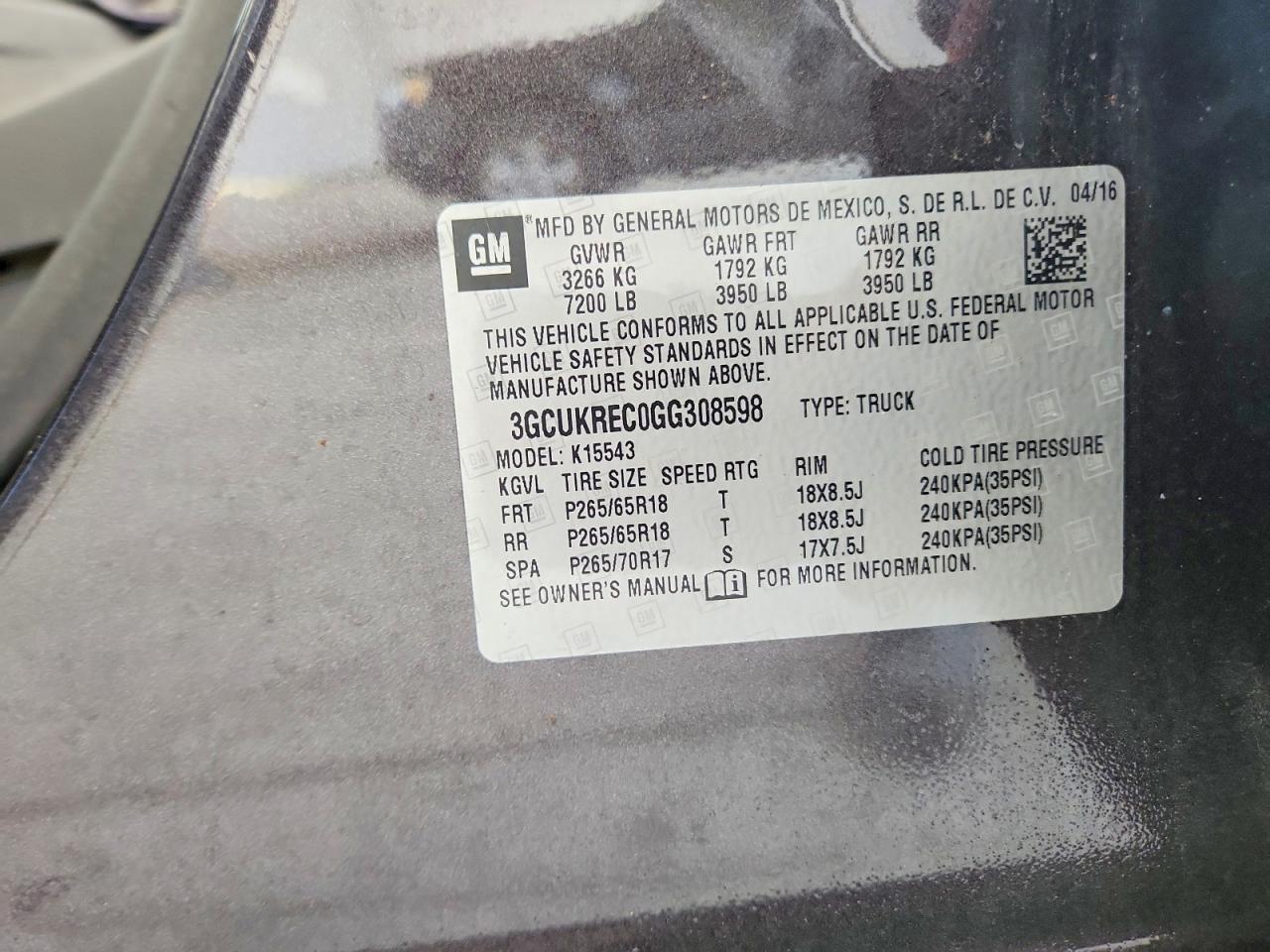 2016 CHEVROLET SILVERADO K1500 LT photo 12