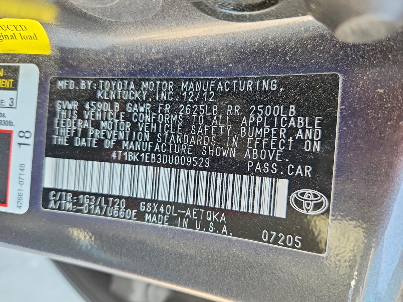 2013 TOYOTA AVALON XLE TOURING photo 23