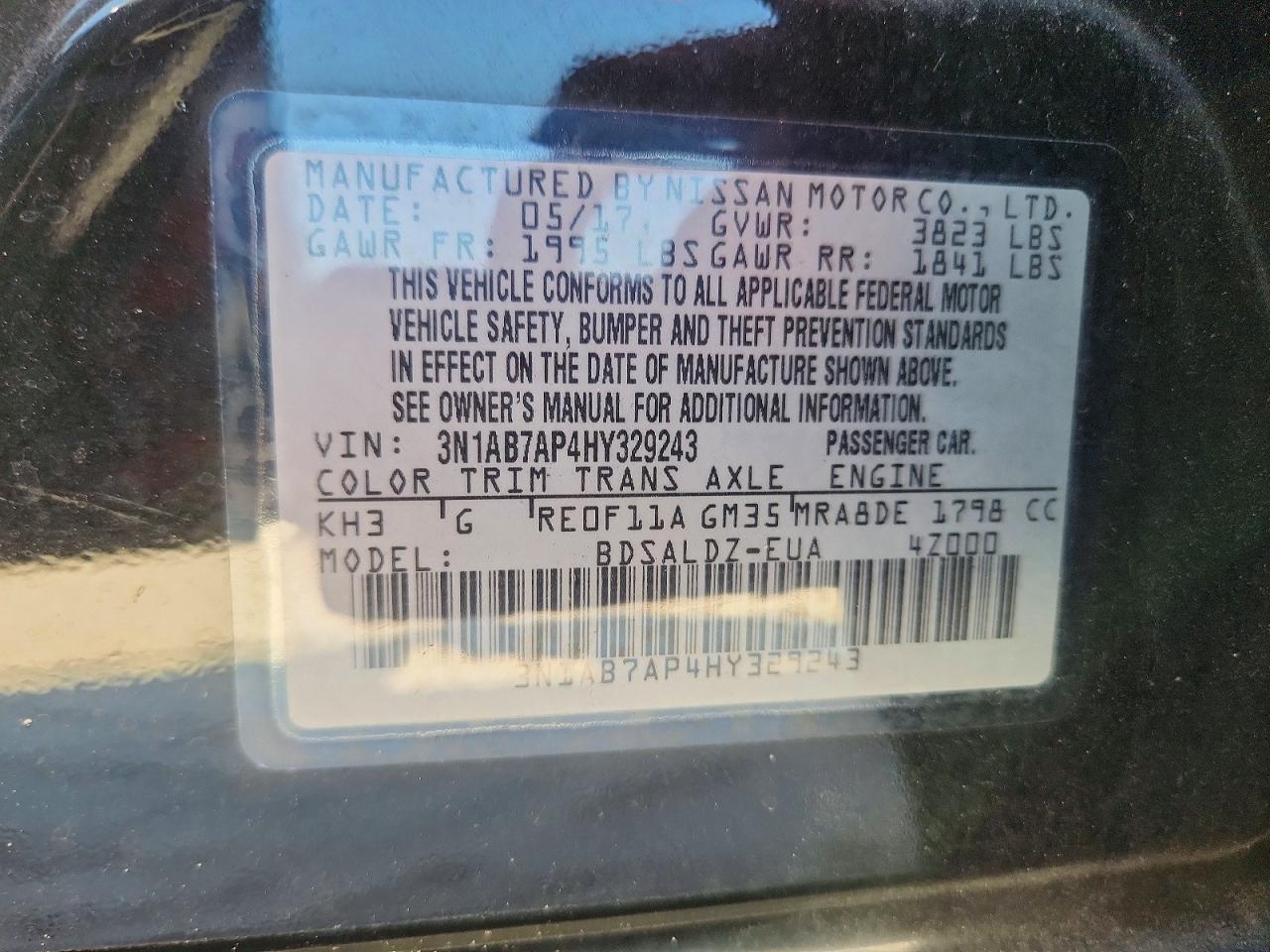 2017 NISSAN SENTRA SV photo 23