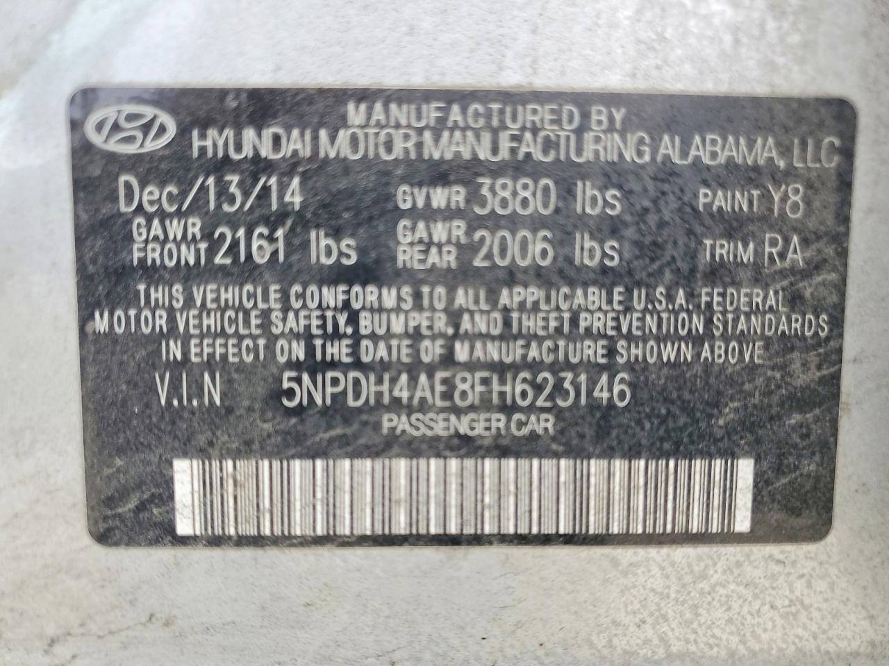 2015 HYUNDAI ELANTRA SE photo 37