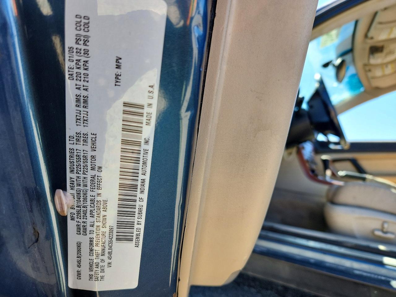 2005 SUBARU LEGACY OUTBACK 3.0R photo 23