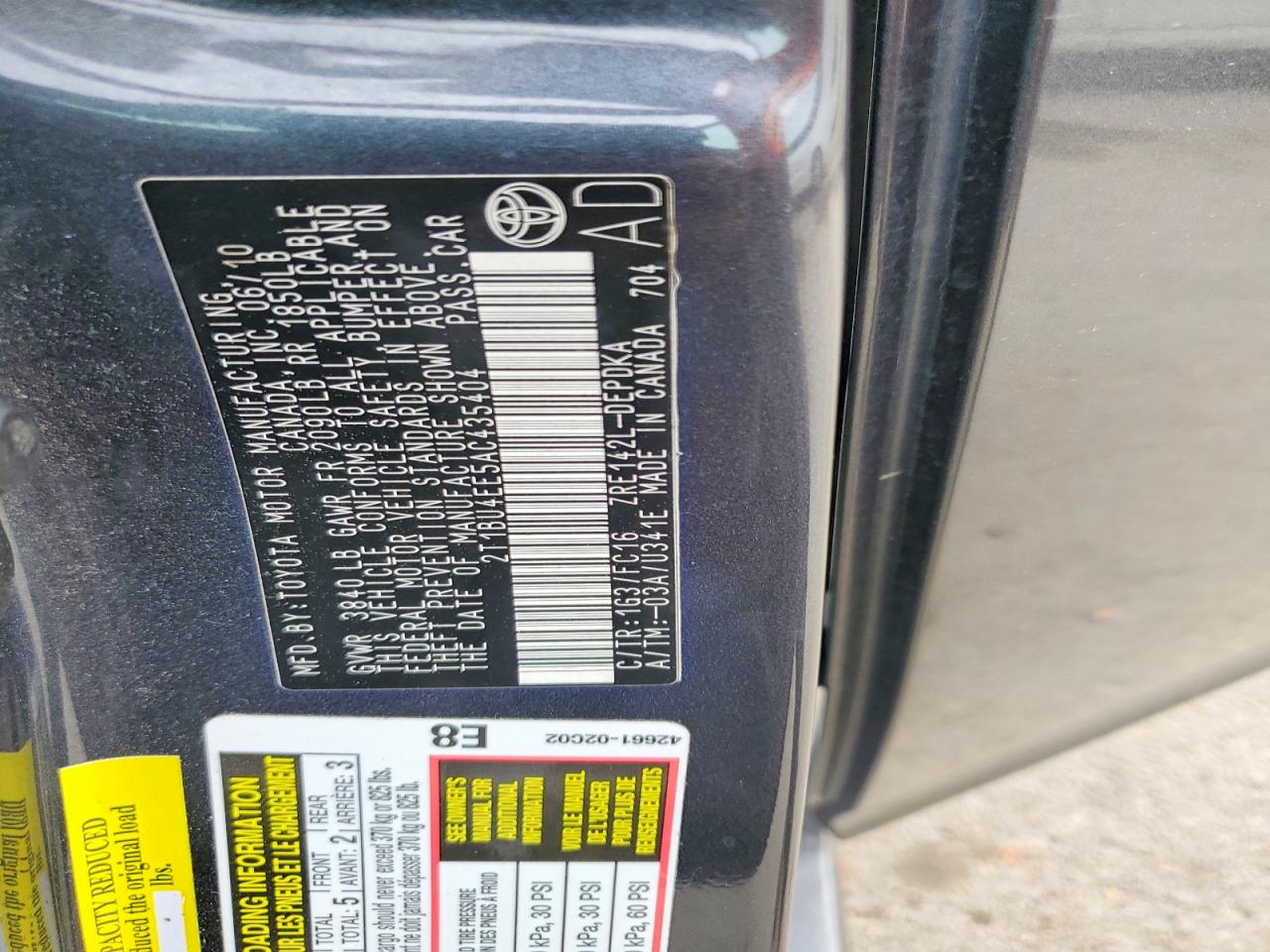 2010 TOYOTA COROLLA LE photo 23