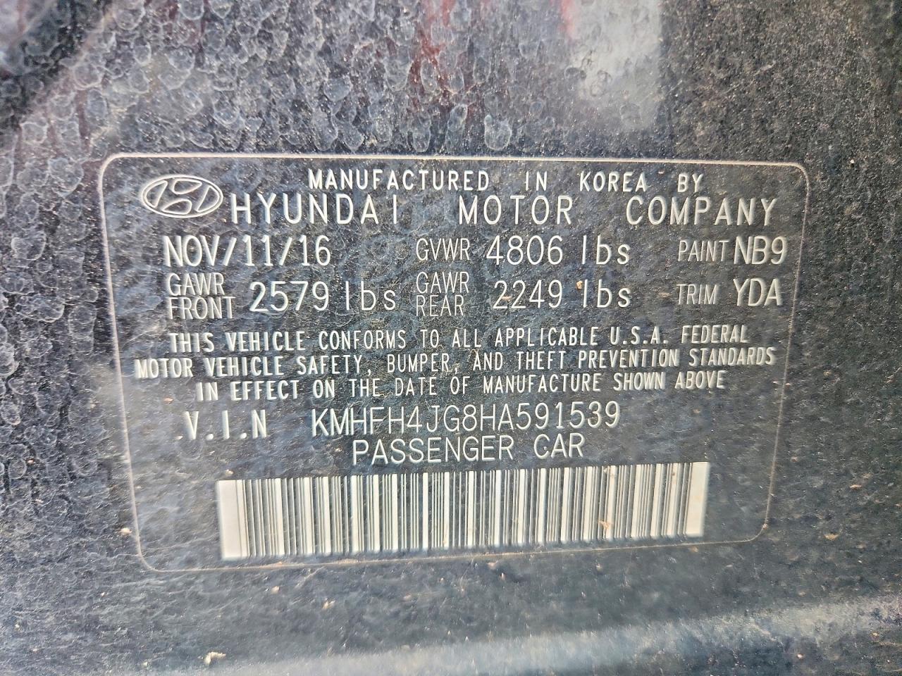 2017 HYUNDAI AZERA LIMITED photo 13