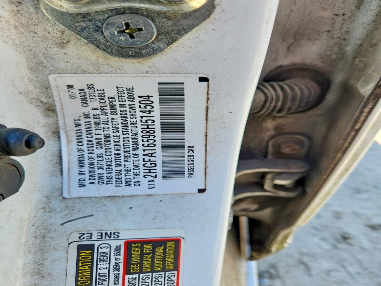 2008 HONDA CIVIC LX photo 13