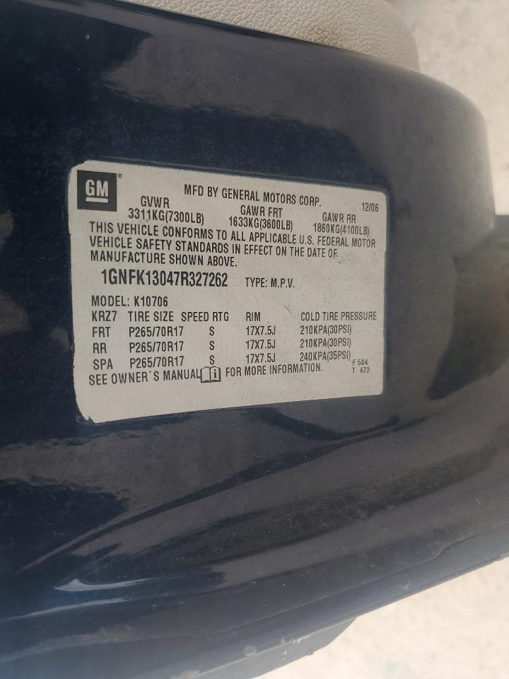 2007 CHEVROLET TAHOE K1500 photo 12