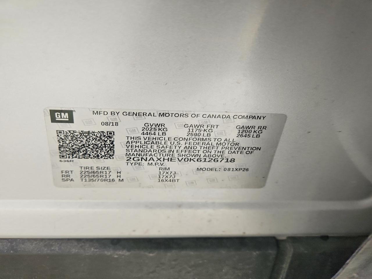2019 CHEVROLET EQUINOX LS photo 13