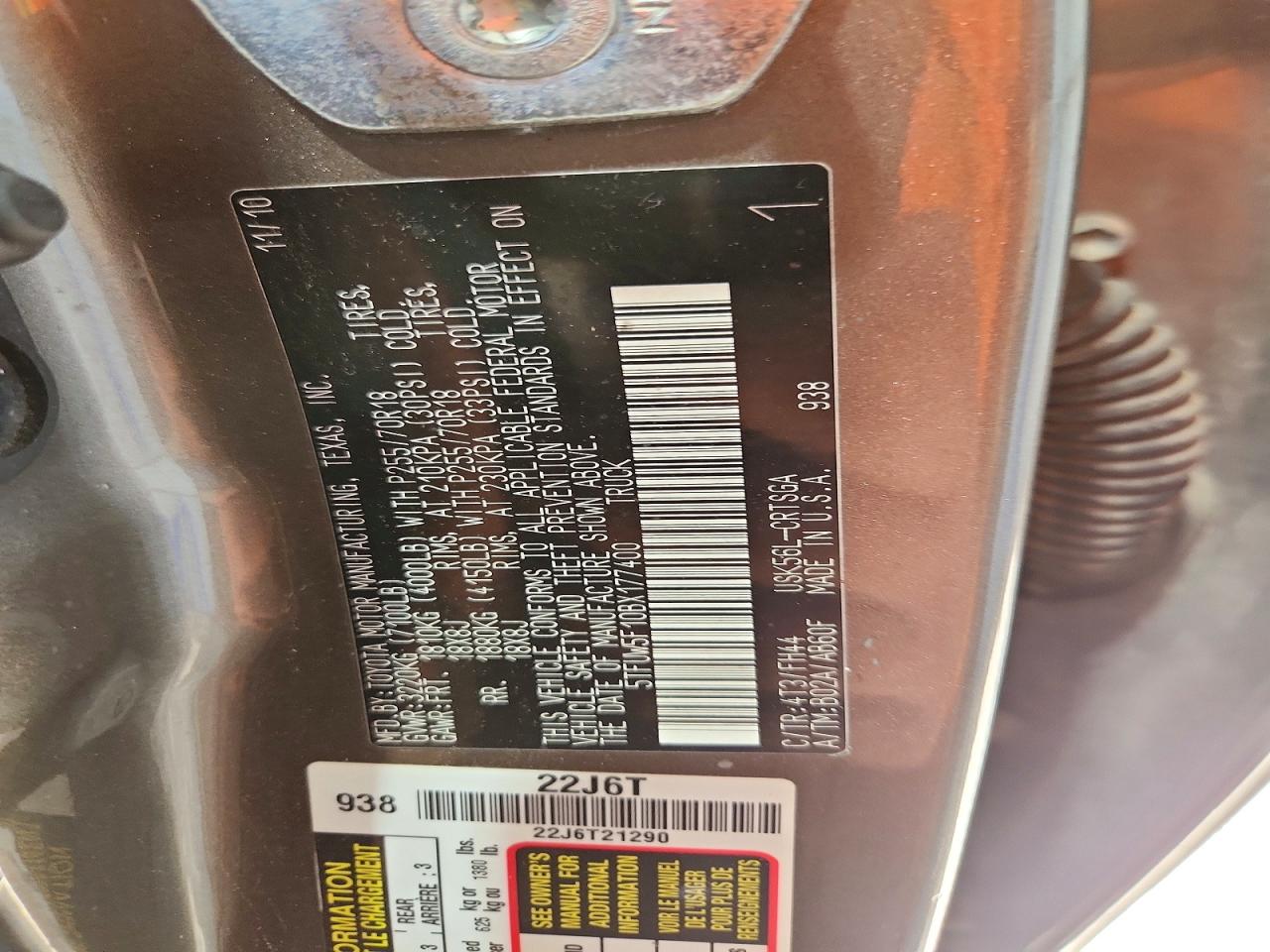 2011 TOYOTA TUNDRA DOUBLE CAB SR5 photo 23