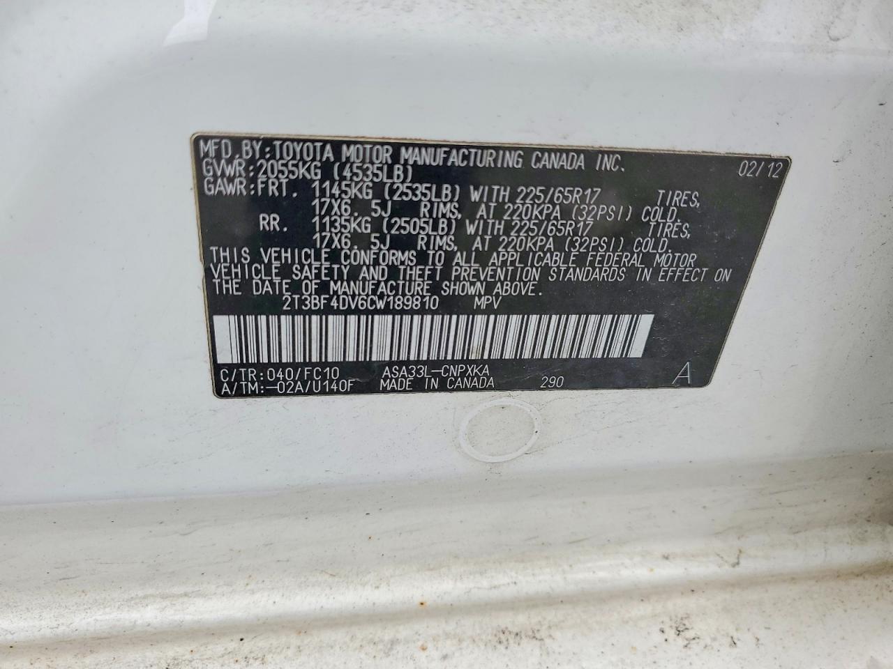 2012 TOYOTA RAV4 BASE photo 49