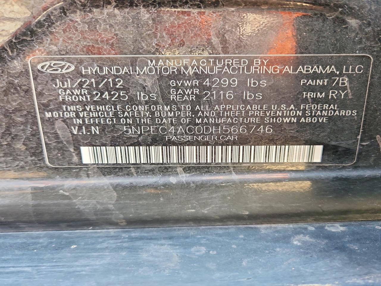 2013 HYUNDAI SONATA SE photo 23