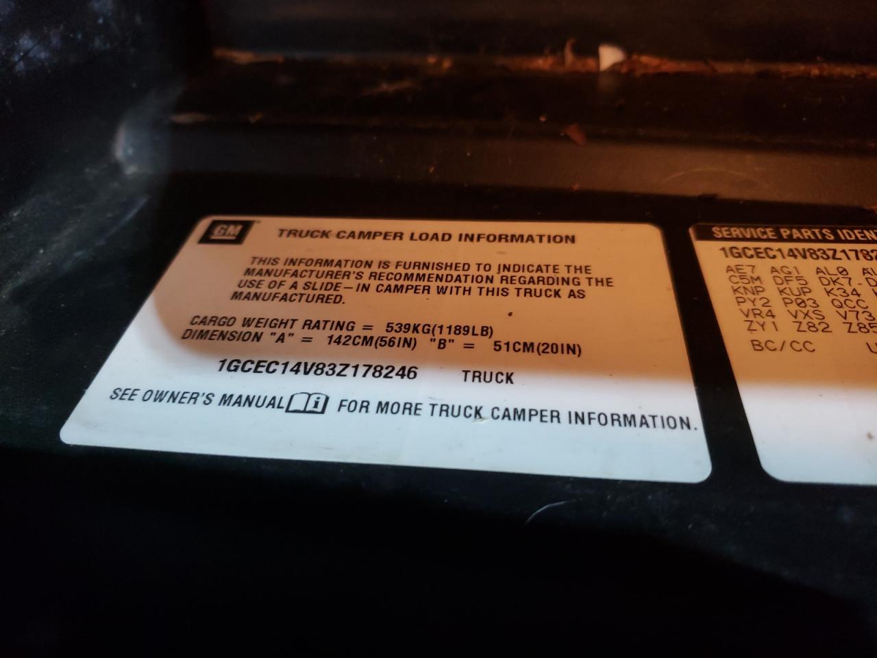 2003 CHEVROLET SILVERADO C1500 photo 12