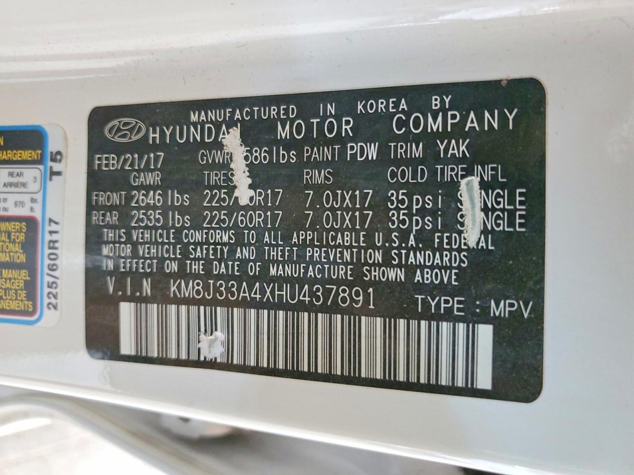 2017 HYUNDAI TUCSON SE photo 34