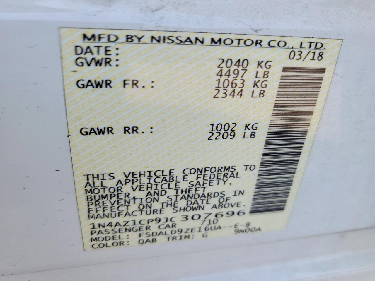2018 NISSAN LEAF SV photo 12