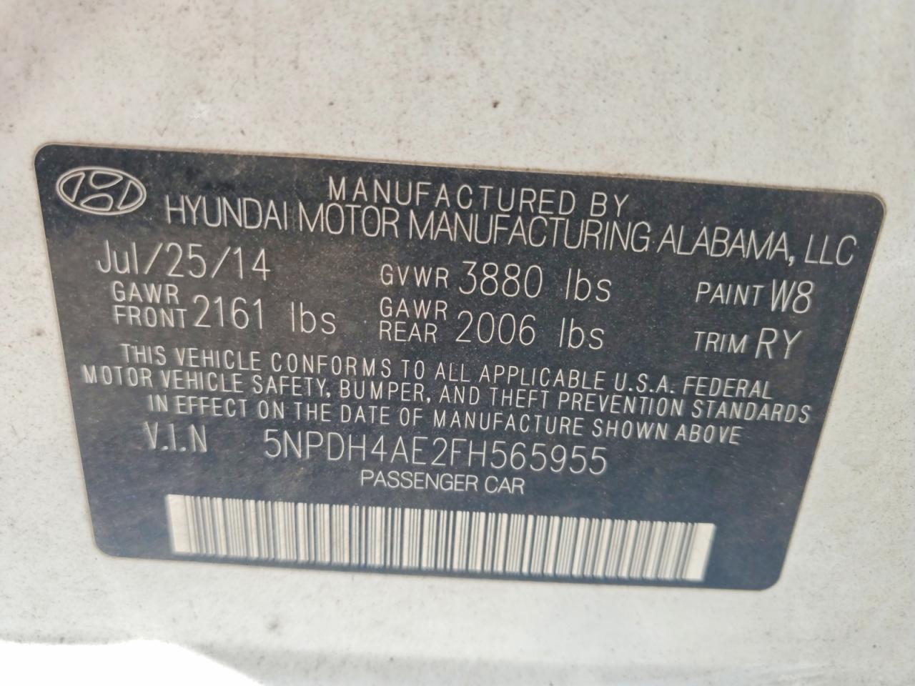 2015 HYUNDAI ELANTRA SE photo 23