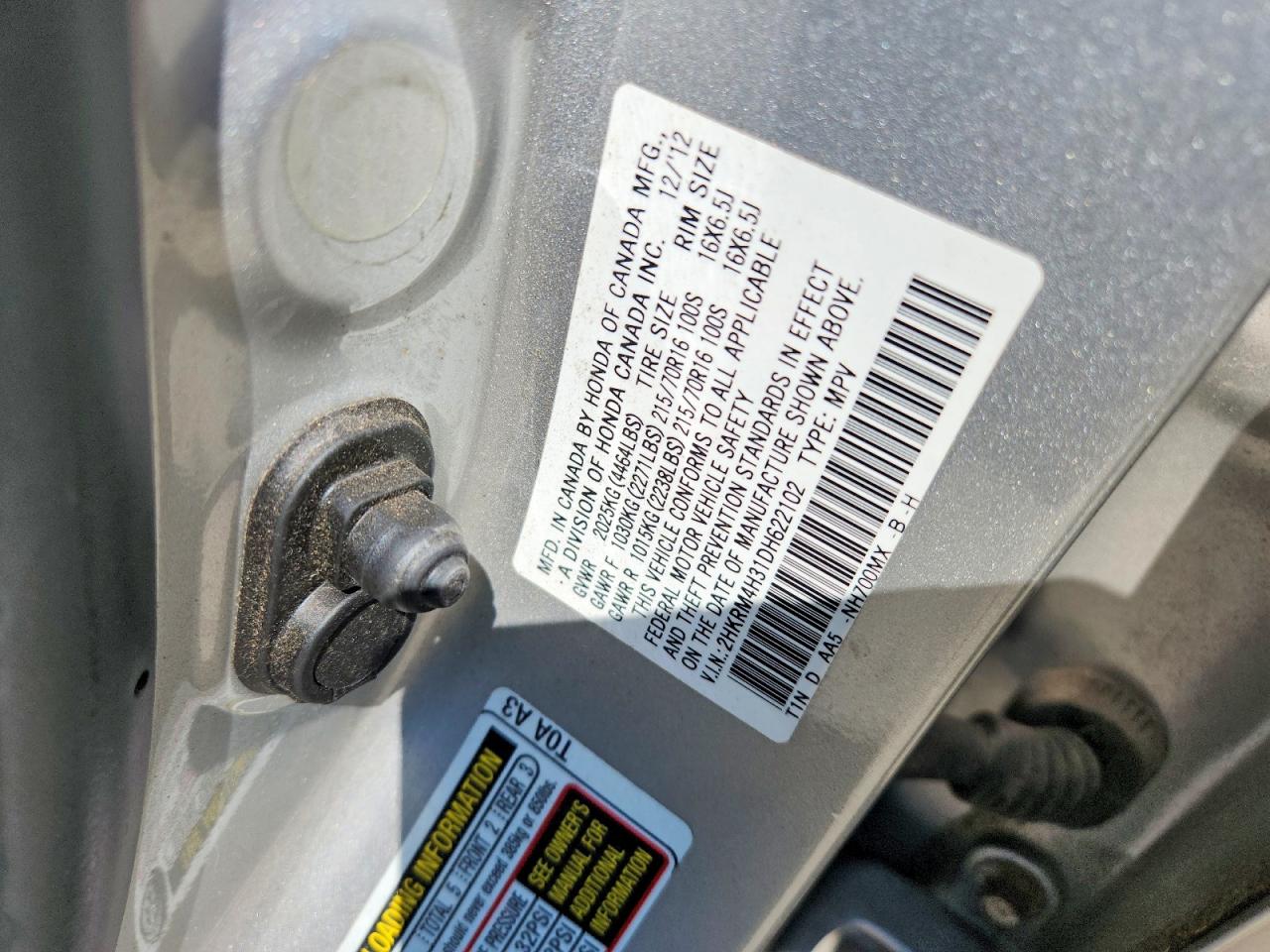 2013 HONDA CR-V LX photo 13