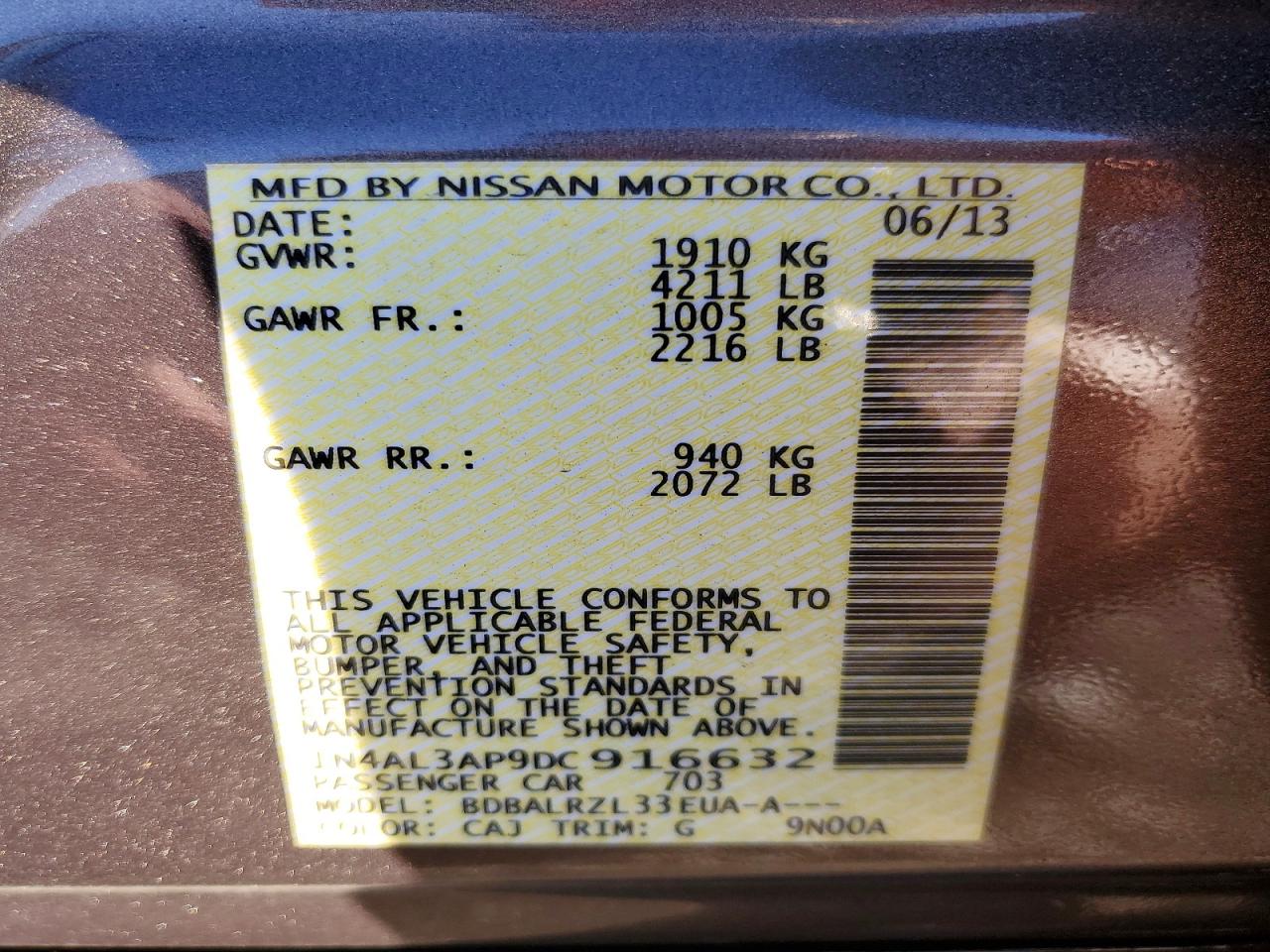 2013 NISSAN ALTIMA 2.5 photo 23