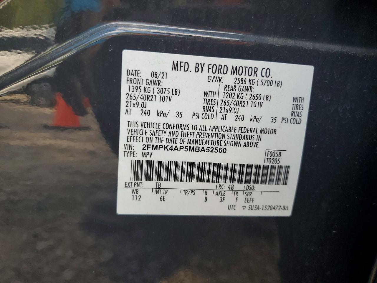 2021 FORD EDGE ST photo 14