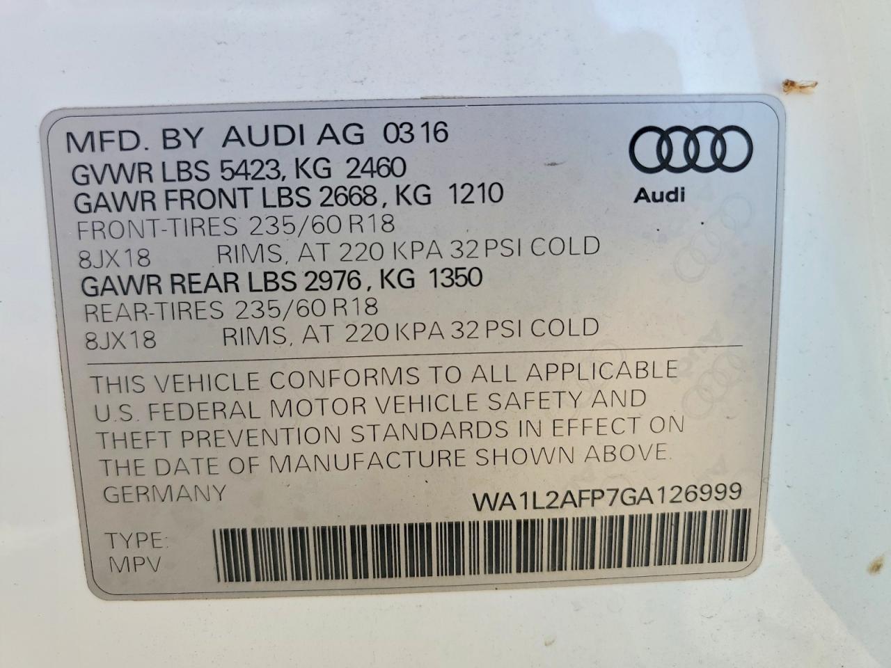 2016 AUDI Q5 PREMIUM PLUS photo 34
