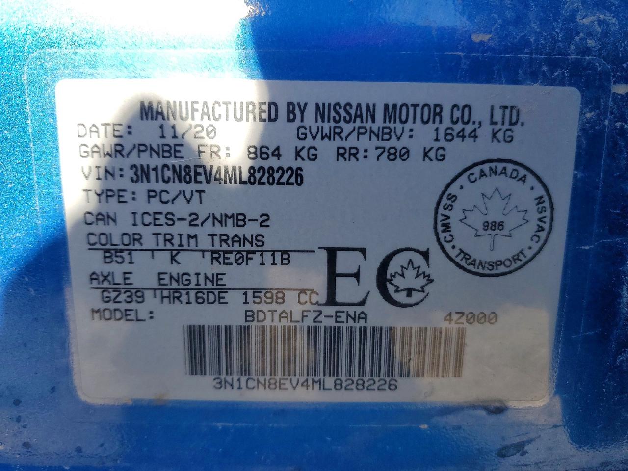 2021 NISSAN VERSA SV photo 37