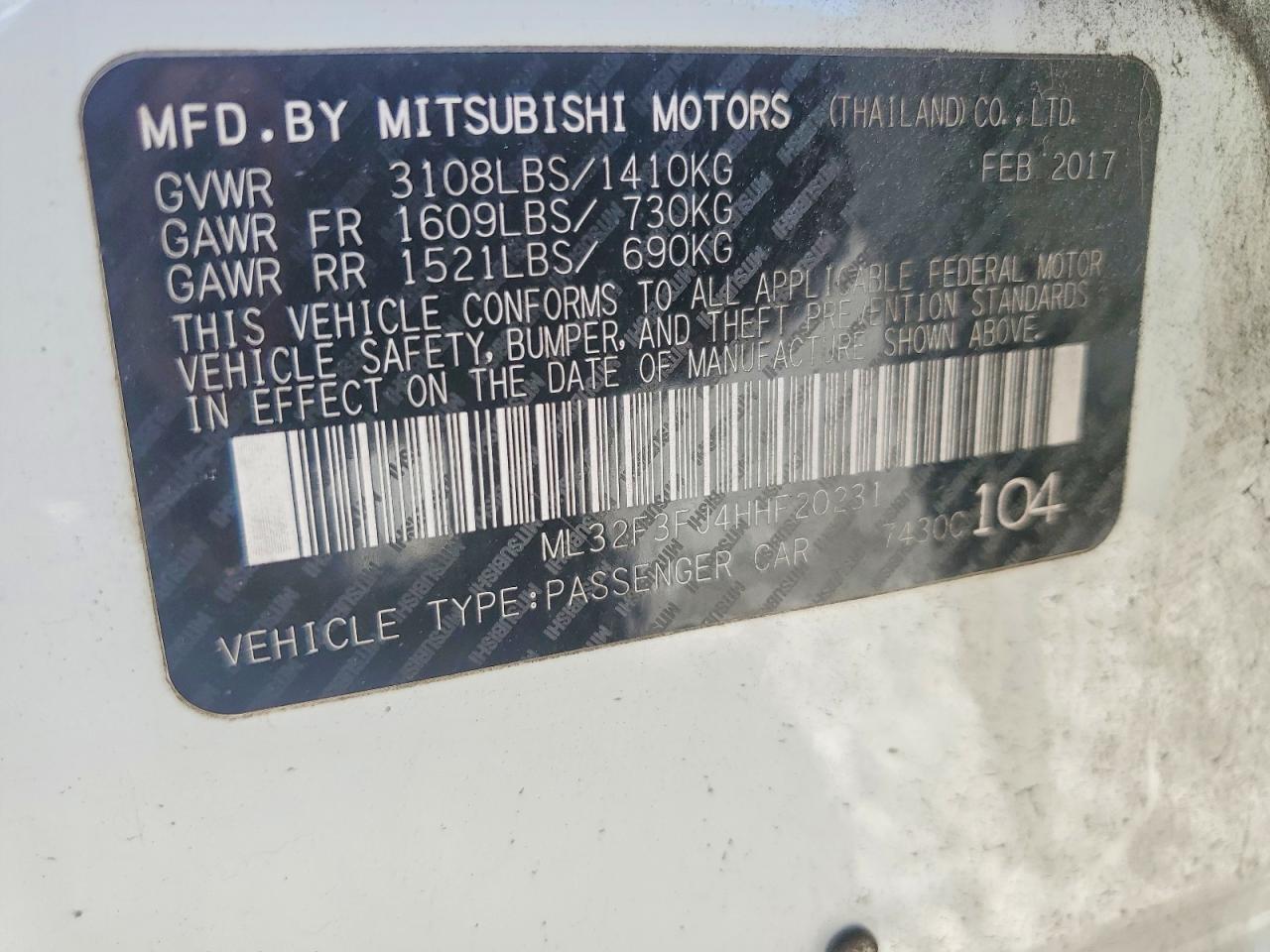 2017 MITSUBISHI MIRAGE G4 ES photo 25