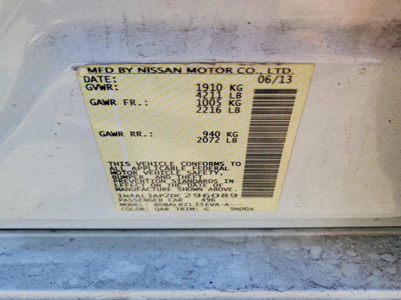 2013 NISSAN ALTIMA 2.5 S photo 23