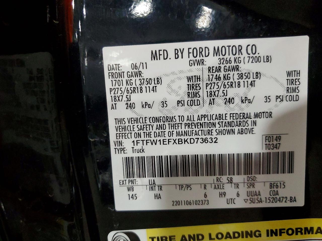 2011 FORD F150 SUPERCREW photo 34
