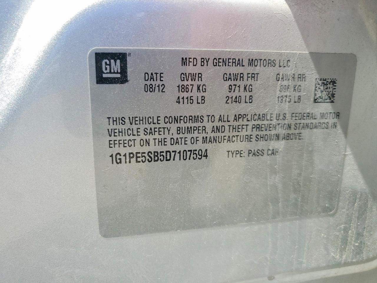 2013 CHEVROLET CRUZE LT photo 34