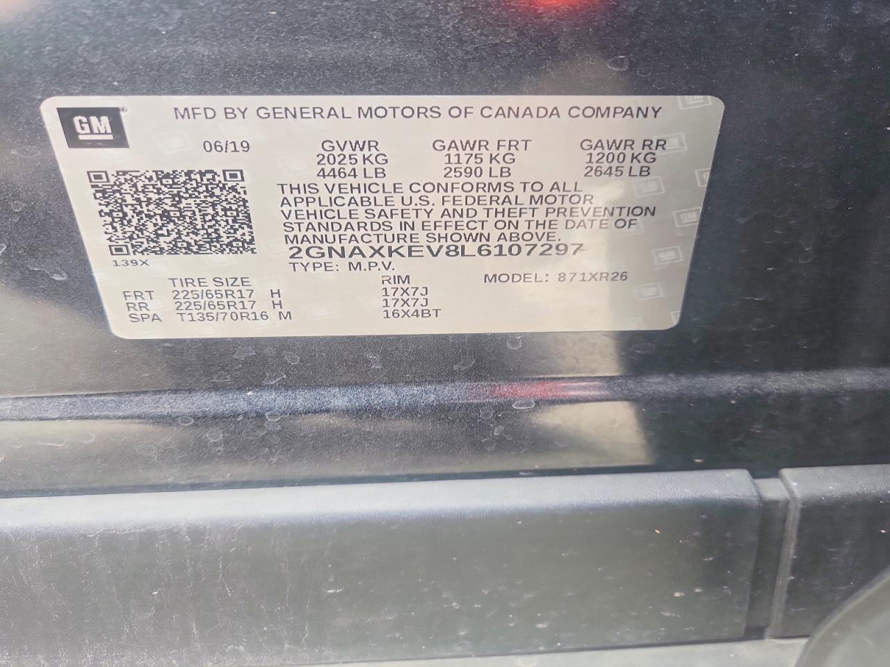 2020 CHEVROLET EQUINOX photo 25