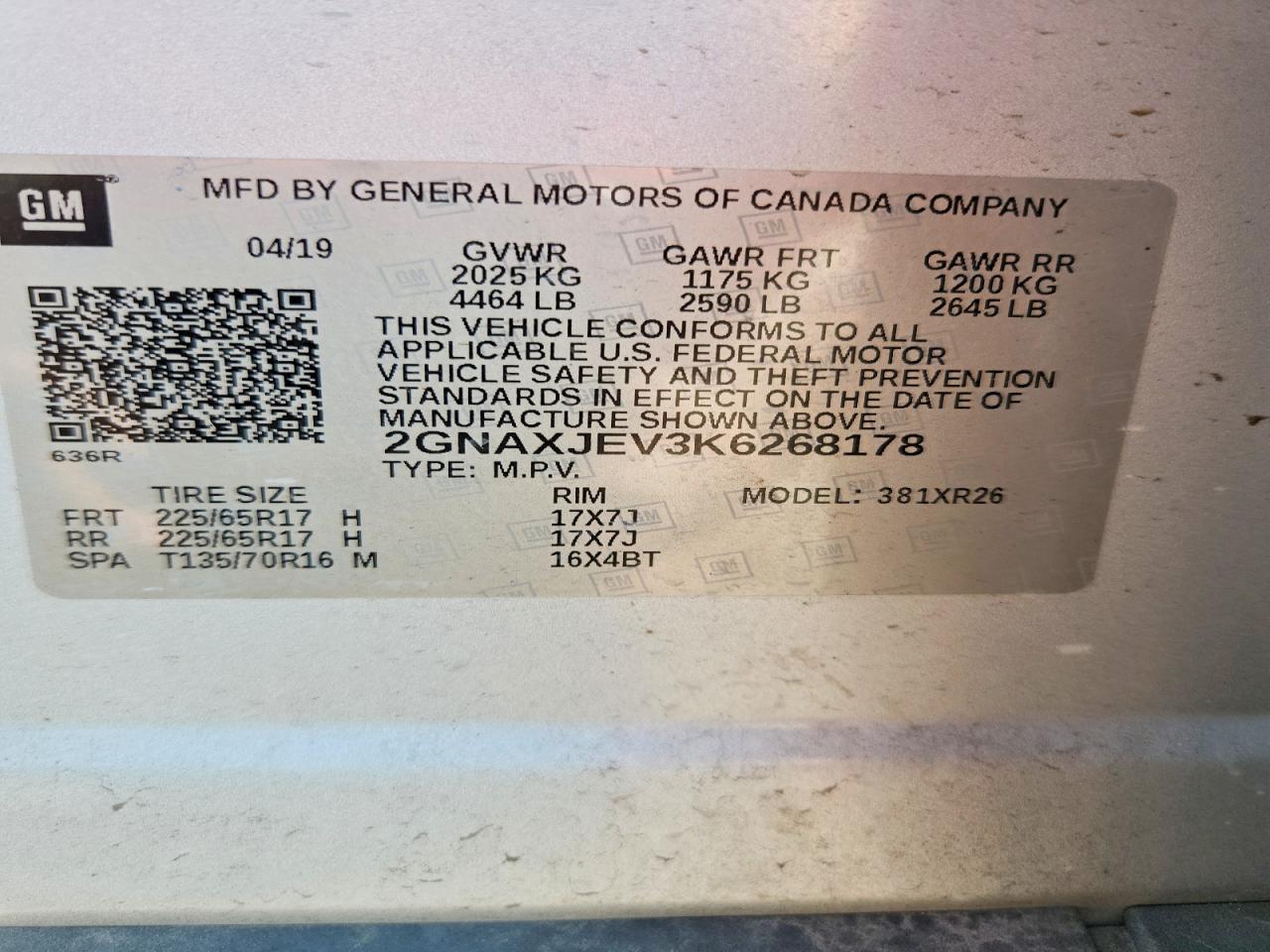 2019 CHEVROLET EQUINOX LT photo 23